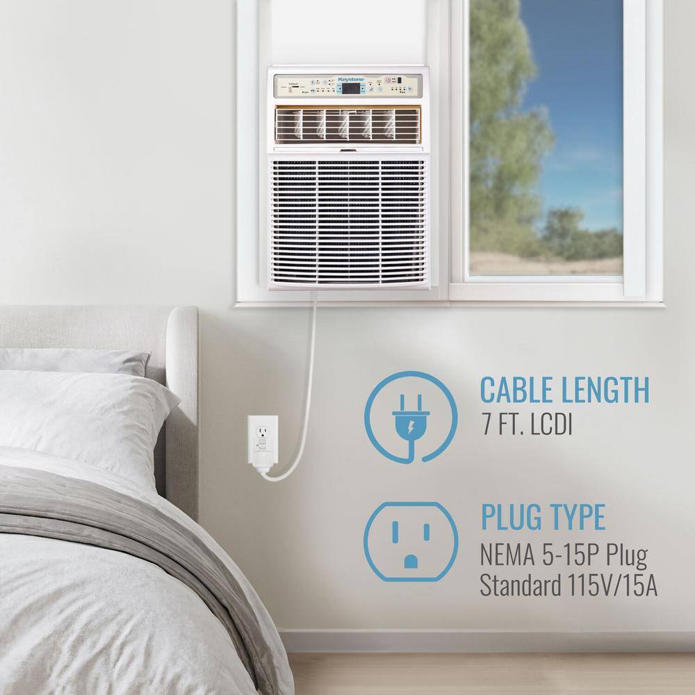 Keystone 8000 BTU White Energy Star Window Air Conditioner with Remote