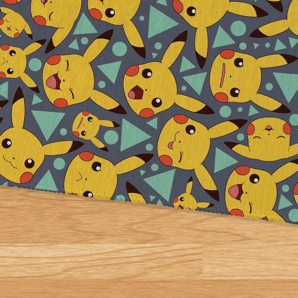 Pokemon Pikachu Expressions Multicolor Washable Indoor Rug 36 in. x 62 in.