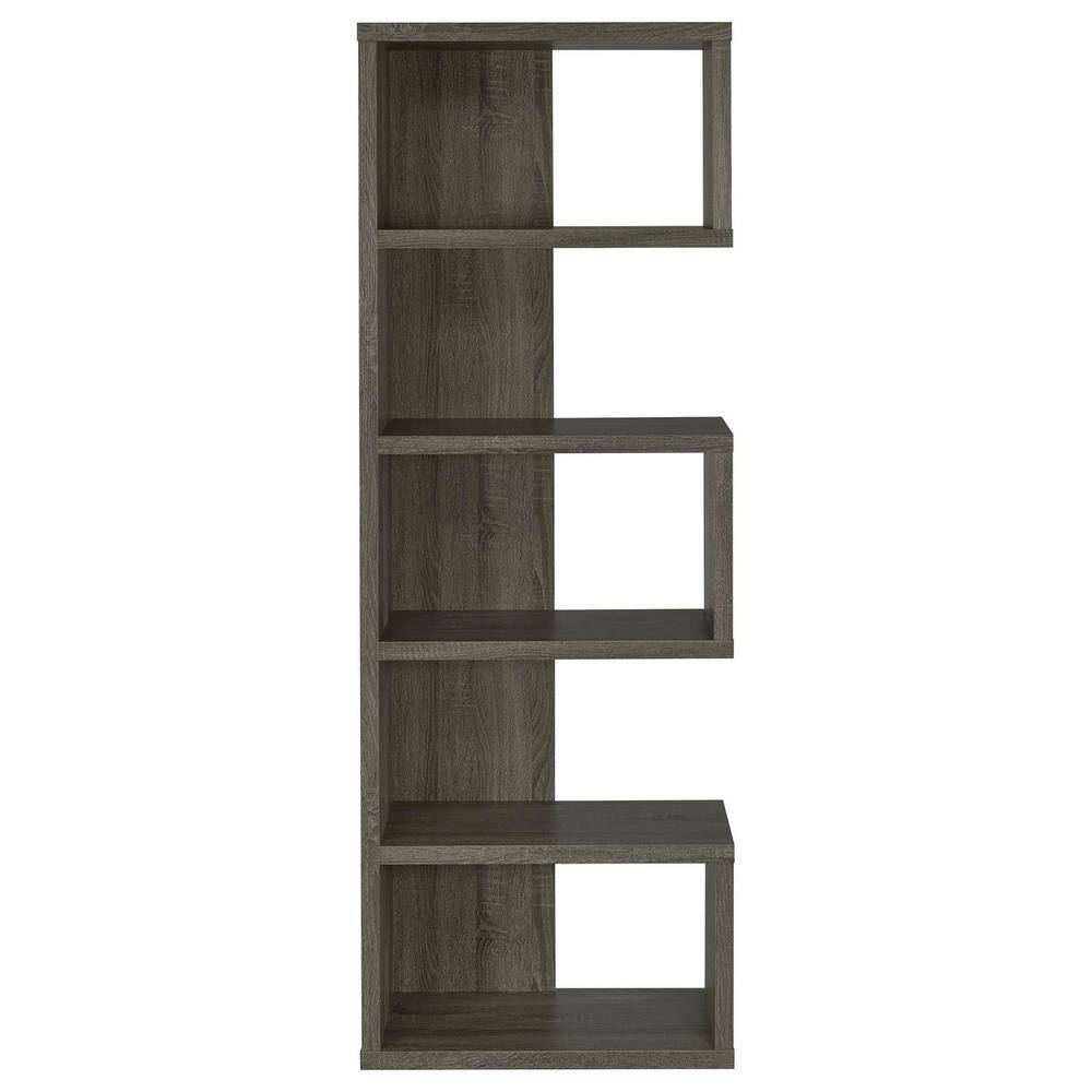 24.75 in. W x 11.50 in. D Weathered Grey Particle Board 5-Tier Decorative W