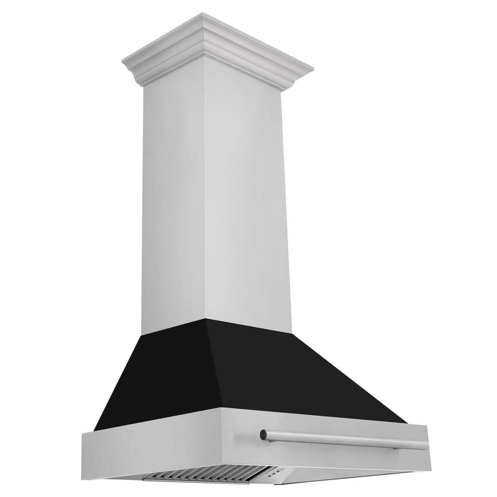 30 in. 400 CFM Ducted Vent Wall Mount Range Hood with Black Matte Shell in Stainless Steel price history on PriceWatchPro