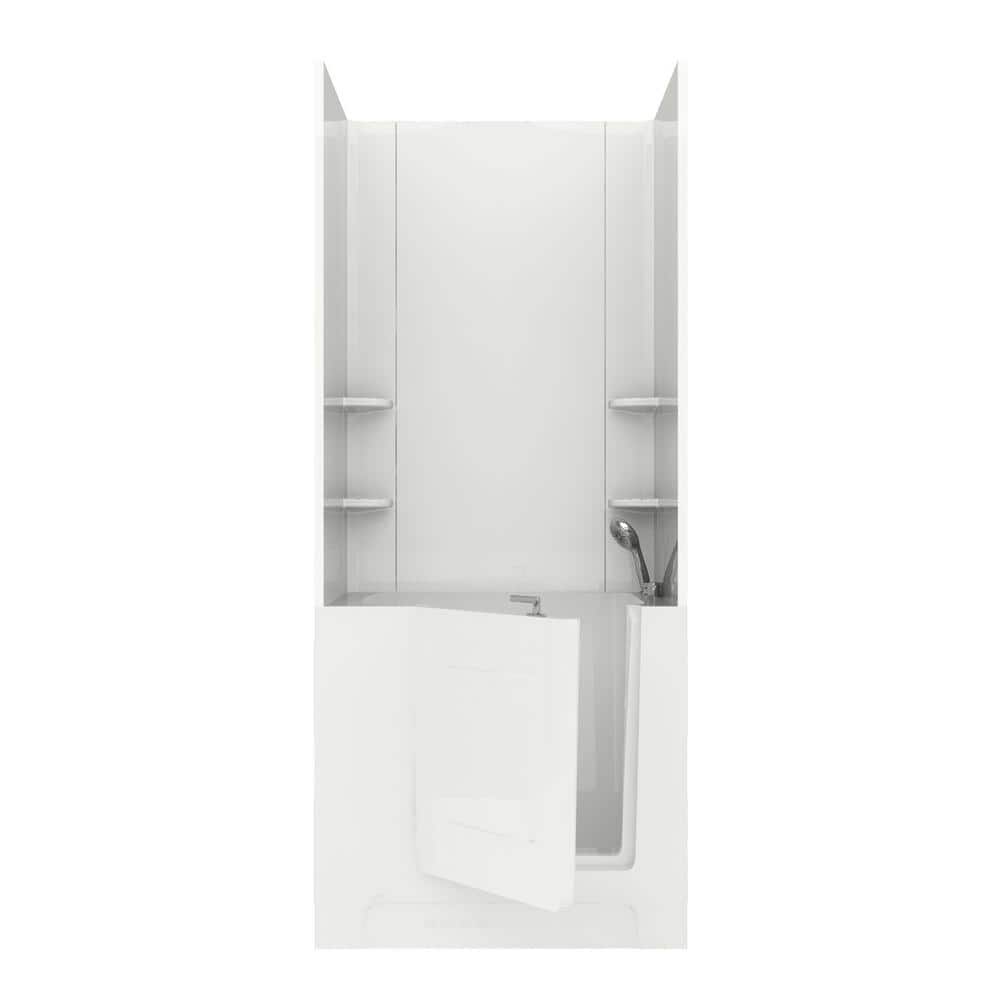 Rampart 3.3 ft. Walk-in Air Bathtub with Easy Up Adhesive Wall Surround in White price history on PriceWatchPro