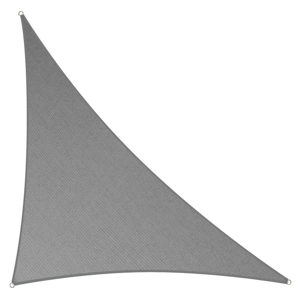 AMGO 12 ft. x 12 ft. x 17 ft. Gray Right Triangle Shade Sail