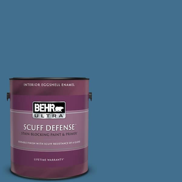 BEHR ULTRA 1 gal. #M500-5 Sojourn Blue Extra Durable Eggshell Enamel Interior Paint & Primer