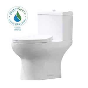 Beck 2-Piece 1.1/1.6 GPF Dual Flush Elongated Toilet in White, Seat Included