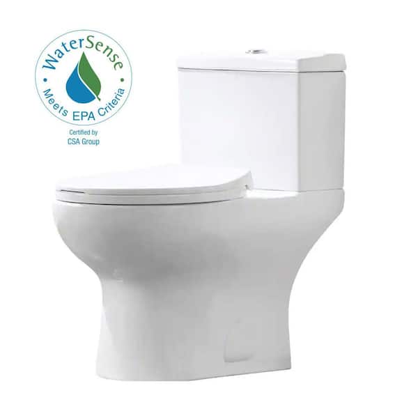 Glacier Bay Beck 2 Piece 116 Gpf Dual Flush Elongated Toilet In White