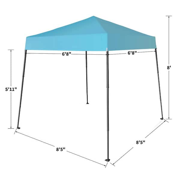 Crown Shades 10' x 10' Base 8' x 8' Top Instant Pop Up Canopy w/Carry Bag, Beige