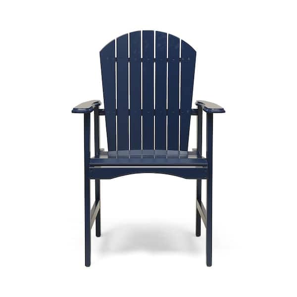 TIRAMISUBEST Navy Outdoor Wood Adirondack Chair Dining Chair