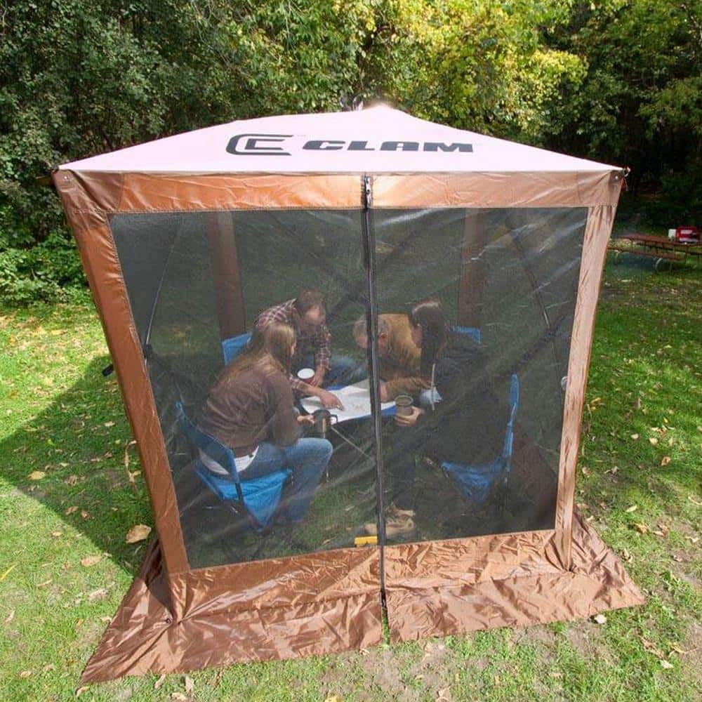 Brown 6' x 6' Portable Outdoor Camping Canopy Shelter