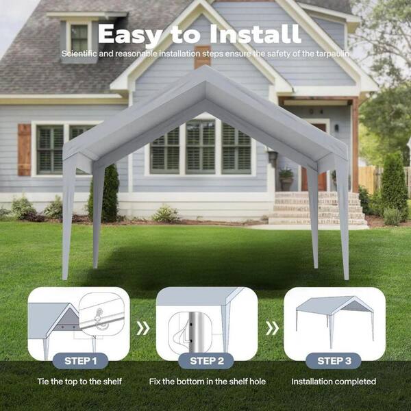ESILOO 13 ft. x 20 ft. Heavy-Duty Waterproof & UV-Resistant