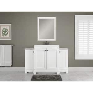 Shaila 30.5 in. W Bath Vanity in White with Cultured Marble Vanity Top in White with White Sink