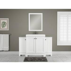 Shaila 30.5 in. W Bath Vanity in White with Cultured Marble Vanity Top in White with White Basin