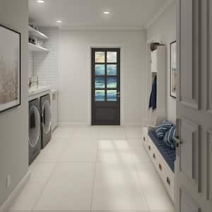 Indoterra White Desert 24 in. x 48 in. Matte Porcelain Concrete Look Floor and Wall Tile (15.26 sq. ft./Case)