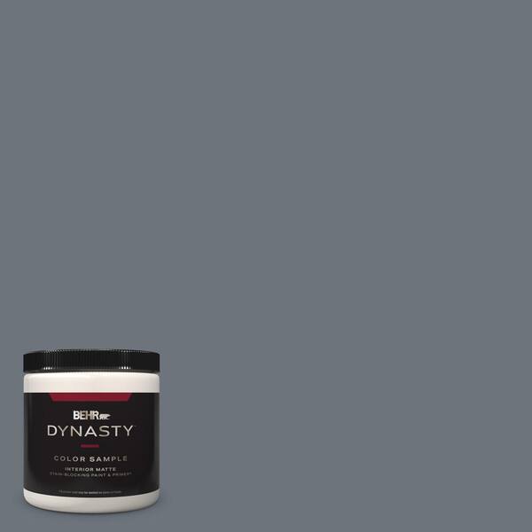 BEHR DYNASTY 8 oz. #750F-5 Silver Hill Matte Stain-Blocking Interior/Exterior Paint and Primer Sample
