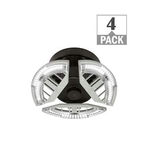 7 in. Spin Light 3 Adjustable Heads 3500 Lumens Integrated LED Flush Mount (4-Pack)