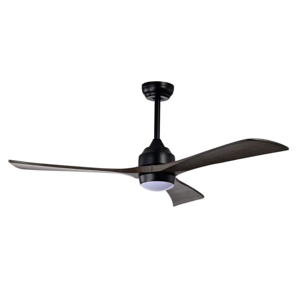 52 in. LED Indoor Black Chandelier Ceiling Fans with Lights Kit, Fan Light 