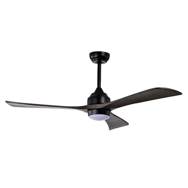 Unbranded 52 in. LED Indoor Black Chandelier Ceiling Fans with Lights Kit, Fan Light with DC Reversible Motor/Sleep Timer/6-Speeds