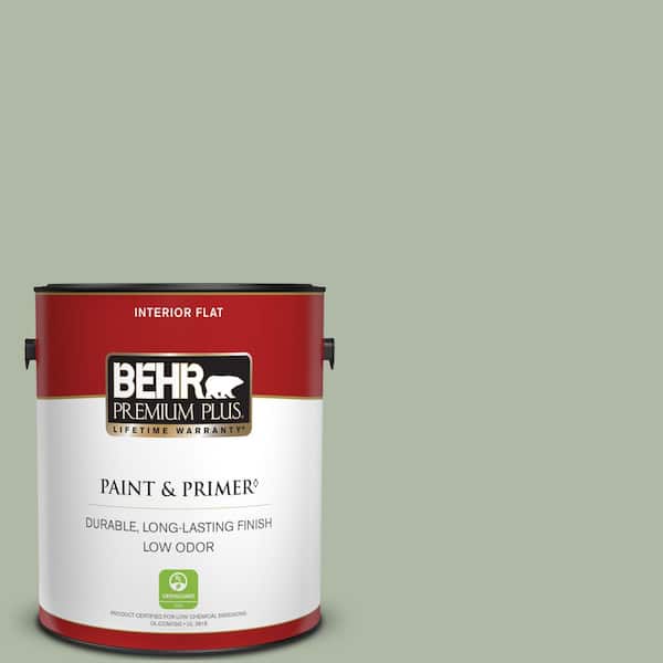 BEHR PREMIUM PLUS 1 gal. N3903 Jojoba Flat Low Odor Interior Paint
