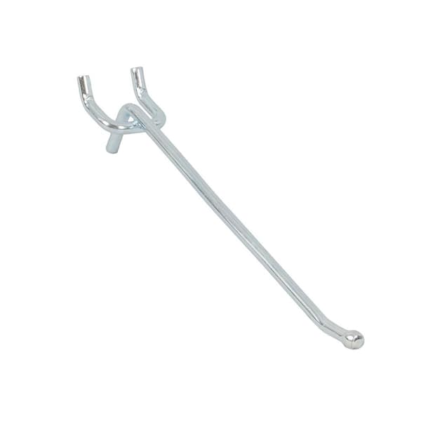 Everbilt 6 in. Zinc-Plated Steel Straight Peg Hooks (12-Pack) for