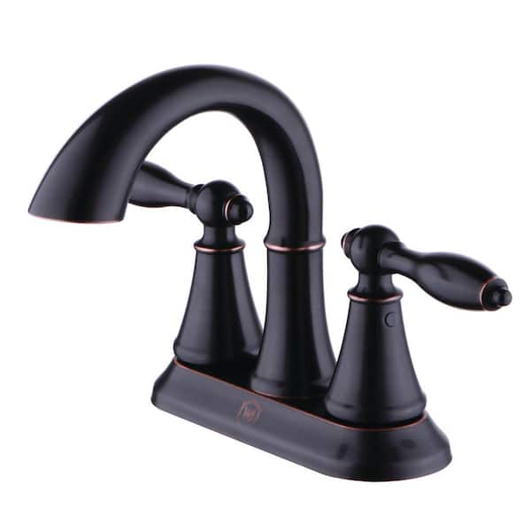 null Winchester 4 in. Centerset 2-Handle Bathroom Faucet with Pop-Up Drain Assembly in Oil-Rubbed Bronze