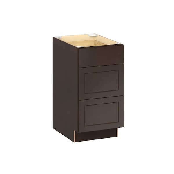 Emerson Cocoa Base 3 drawer Ready to Assemble Kitchen Cabinet (18 in. W x 34.5 in. H x 24 in. D)
