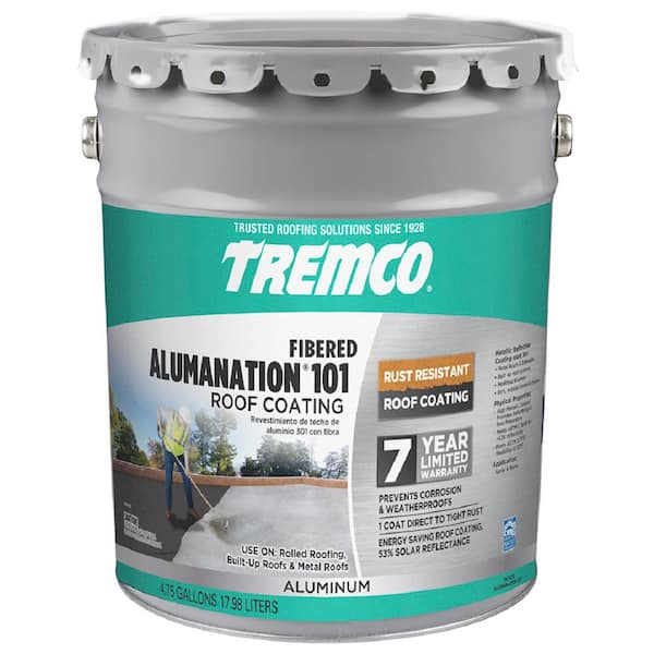 Tremco 4.75 Gal. Alumination 101 Fibered Aluminum Roof Coating