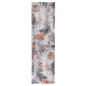 Craft Gray/Brown 2 ft. x 10 ft. Gradient Abstract Runner Rug