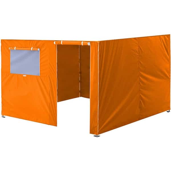 Terracemaster Series 10 ft. x 10 ft. Orange Pop-Up Canopy Tent with 4 Zippered Sidewalls