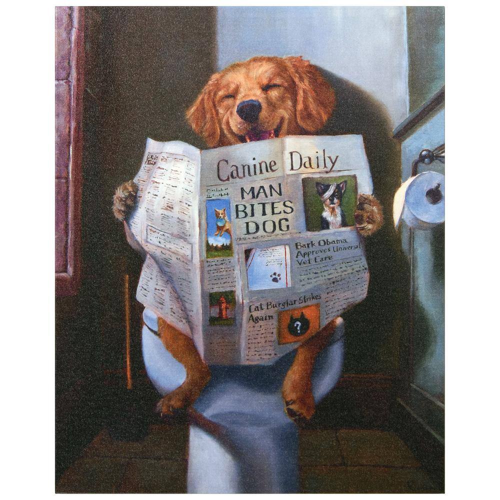 Colorful Dog Gone Funny Acrylic Print on Fir Canvas
