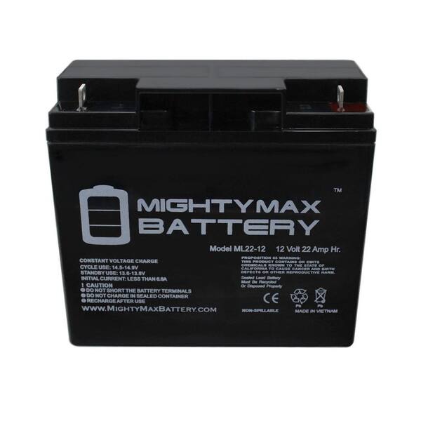 MIGHTY MAX BATTERY 12V 22AH SLA Battery for Kawasaki Zero