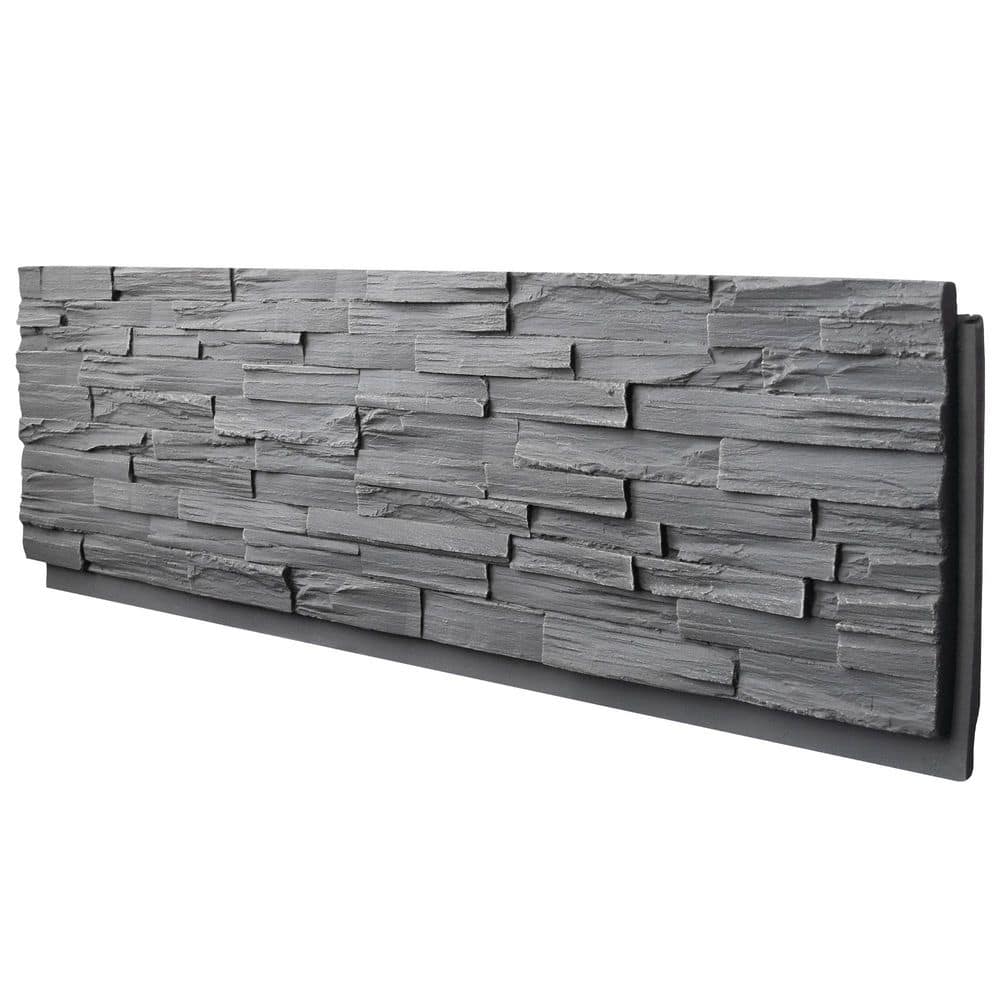Gray Faux Stone 3D Decorative Wall Panel