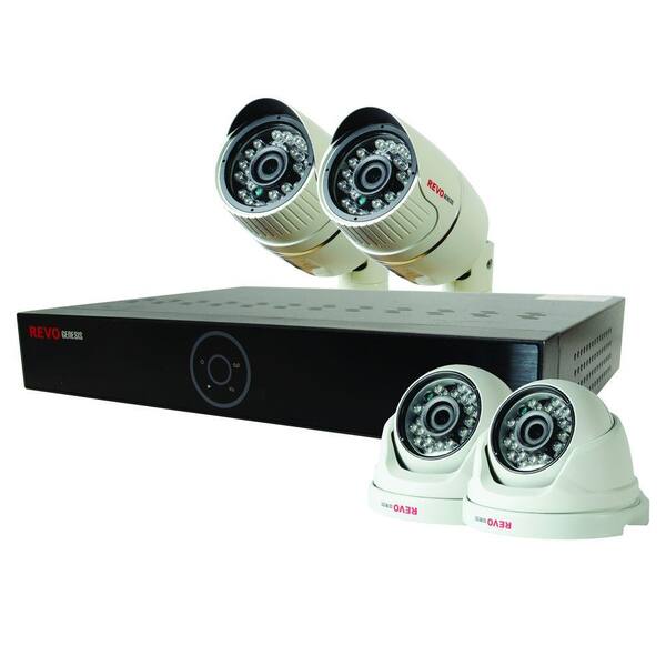 Revo Genesis HD 4-Channel 1TB NVR Surveillance System with (4) 1080p 2MP Cameras