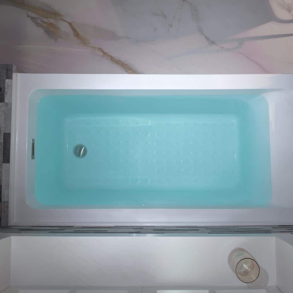 Vine 60'' x 30'' White Acrylic Alcove Soaking Bathtub