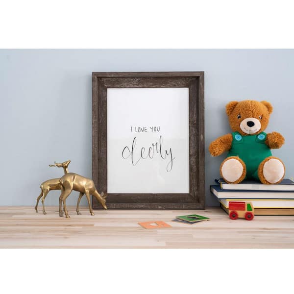 Rustic Farmhouse Signature Series 12 in. x 18 in. Espresso Reclaimed Picture Frame