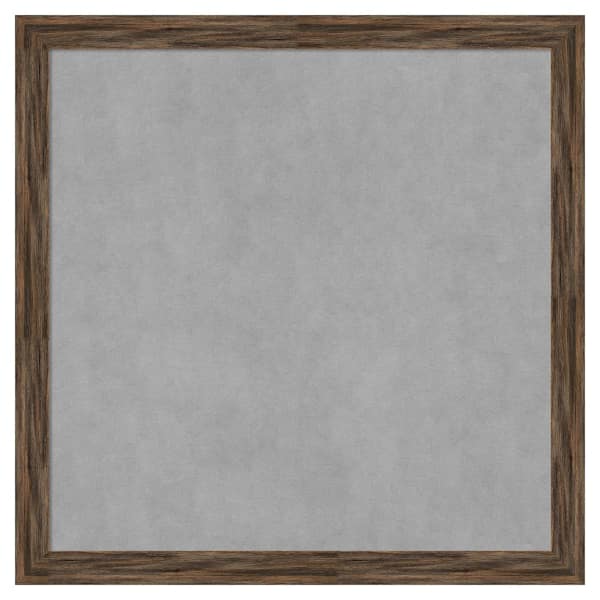 Amanti Art Regis Barnwood Mocha Narrow 27 in. x 27 in Framed Magnetic Board