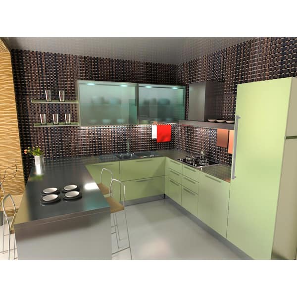 18 in. Center-to-Center Refrigerator Pull in Brushed Bronze