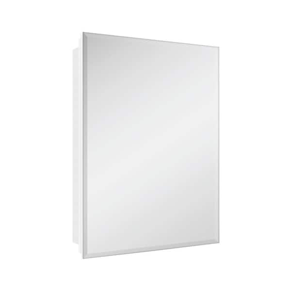 19-5/8 in. x 26 in. Rectangular Recessed or Surface Mount Beveled Frameless Medicine Cabinet with Mirror
