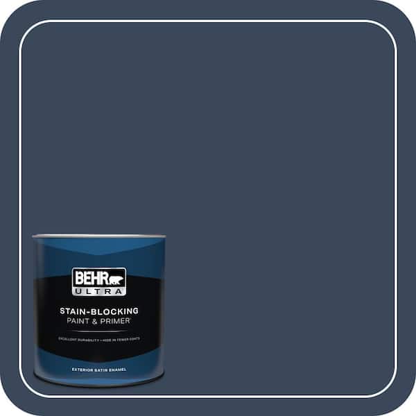 BEHR ULTRA 1 qt. #M500-7 Very Navy Satin Enamel Exterior Paint & Primer