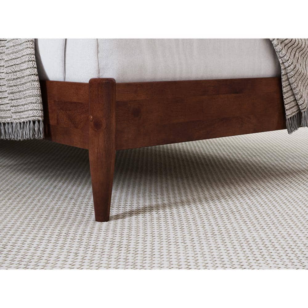 Savannah Walnut Full Solid Wood Low Profile Platform Bed
