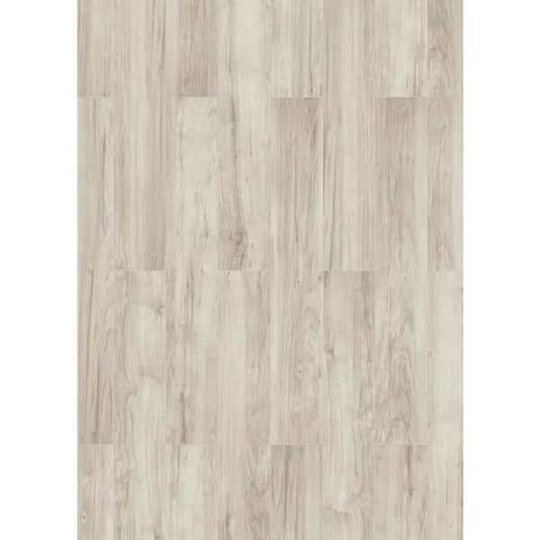 TrafficMaster Take Home Sample - Lakeshore Pecan Stone Laminate Wood Flooring