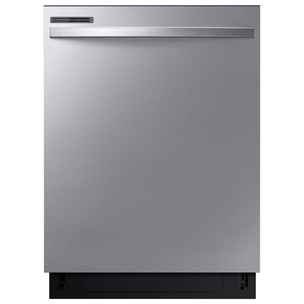 Samsung 24 in. Top Control Tall Tub Dishwasher in Stainless Steel with Stainless Steel Interior Door, 55 dBA, Silver