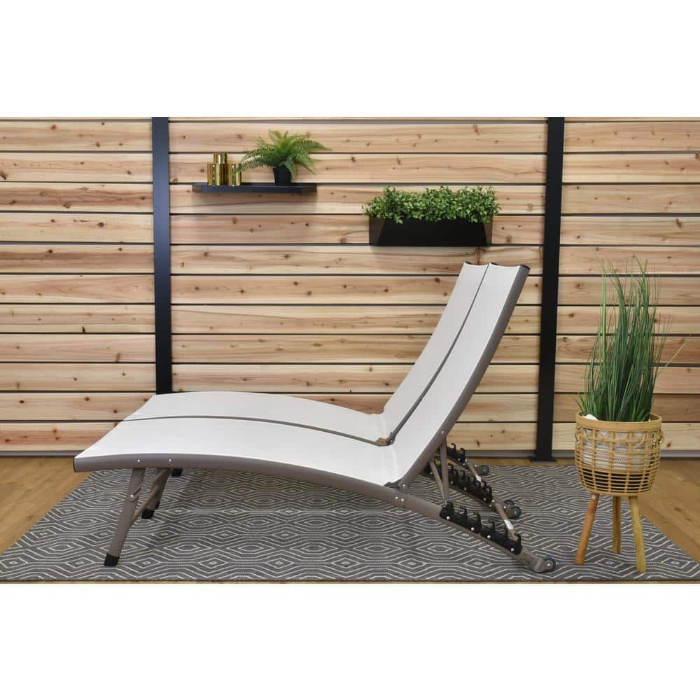 Clearwater 2-Piece White Aluminum Outdoor Chaise Lounge Set