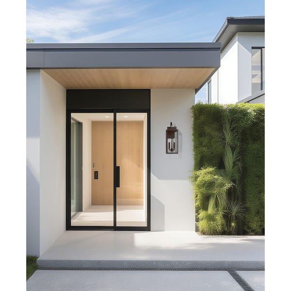 Hillside 20-inch 2-light Dark Bronze Exterior Wall Sconce with Clear Glass