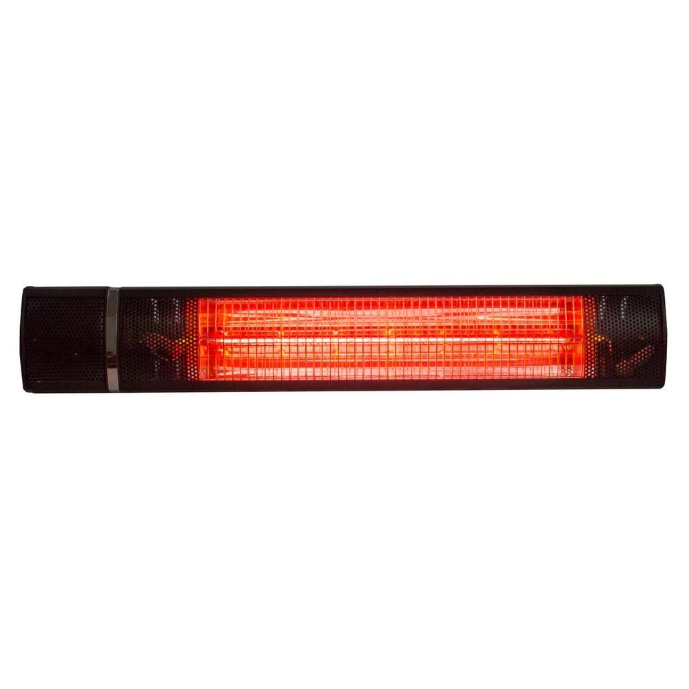 Black Wall Mounted Electric Heater with Remote Control