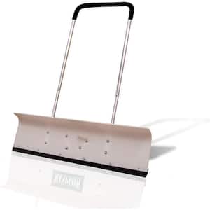 48 in. U-Shaped Metal Handle and Aluminum Blade Snow Shovel -Silver