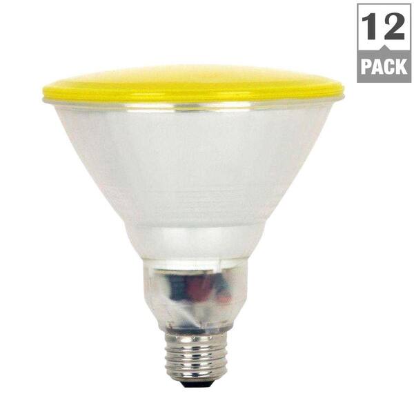 Feit Electric 100W Equivalent Yellow PAR38 CFL Flood Light Bulb (12-Pack)