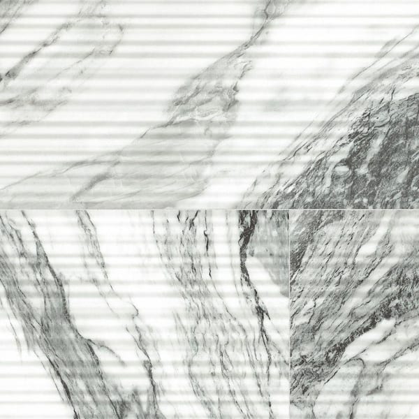Touche Pleated Deco Zebre 11-3/4 in. x 23-1/2 in. Porcelain Floor and Wall Tile (11.58 sq. ft. /Case)