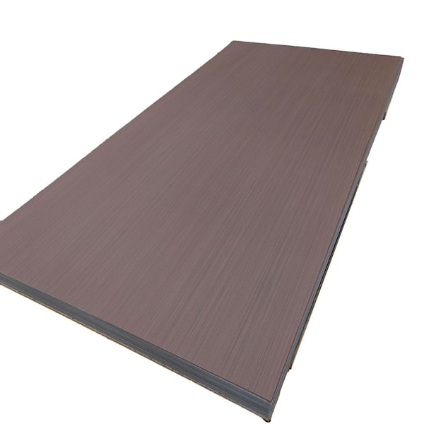 Mediterraneo 1/5 in. x 4 ft. x 8 ft. Brown Wood Square Edge PVC