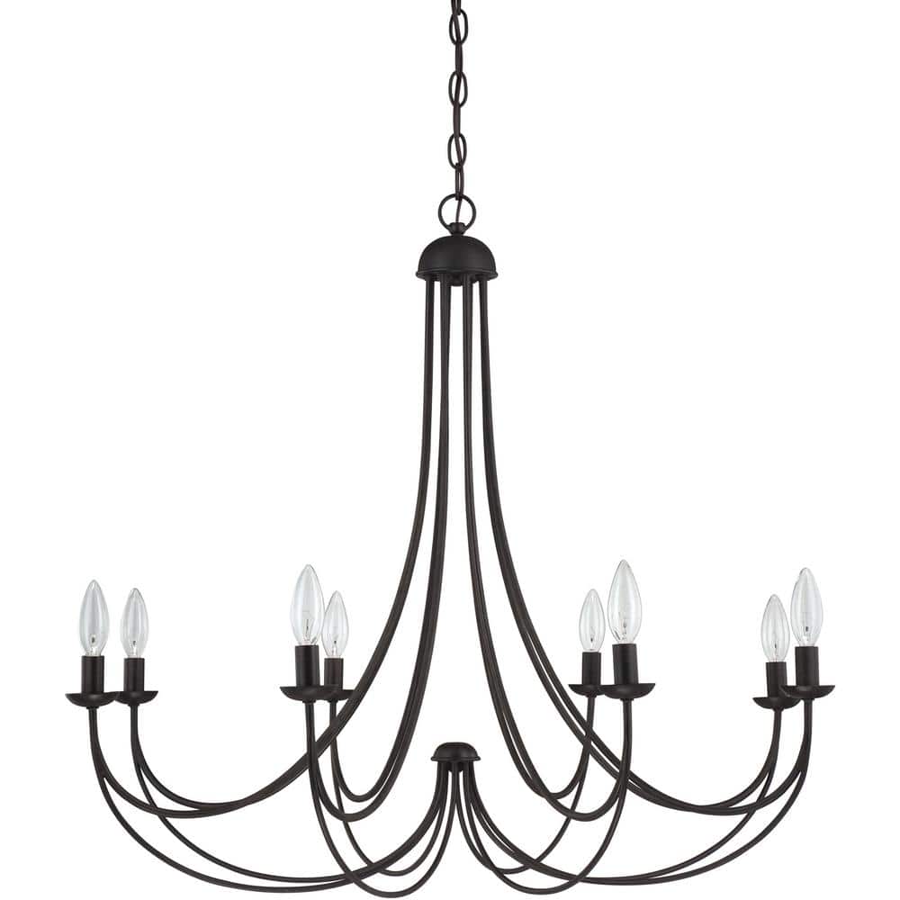 Imperial Bronze 8-Light Candle Chandelier
