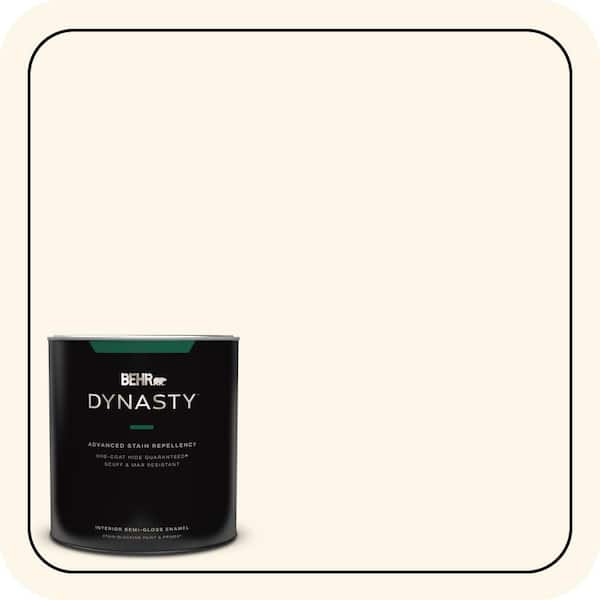 BEHR DYNASTY 1 qt. #PWN-20 Whipping Cream Semi-Gloss Enamel Interior Stain-Blocking Paint & Primer