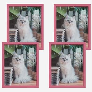 Modern 11 in. x 14 in. Hot Pink Picture Frame (Set of 4)